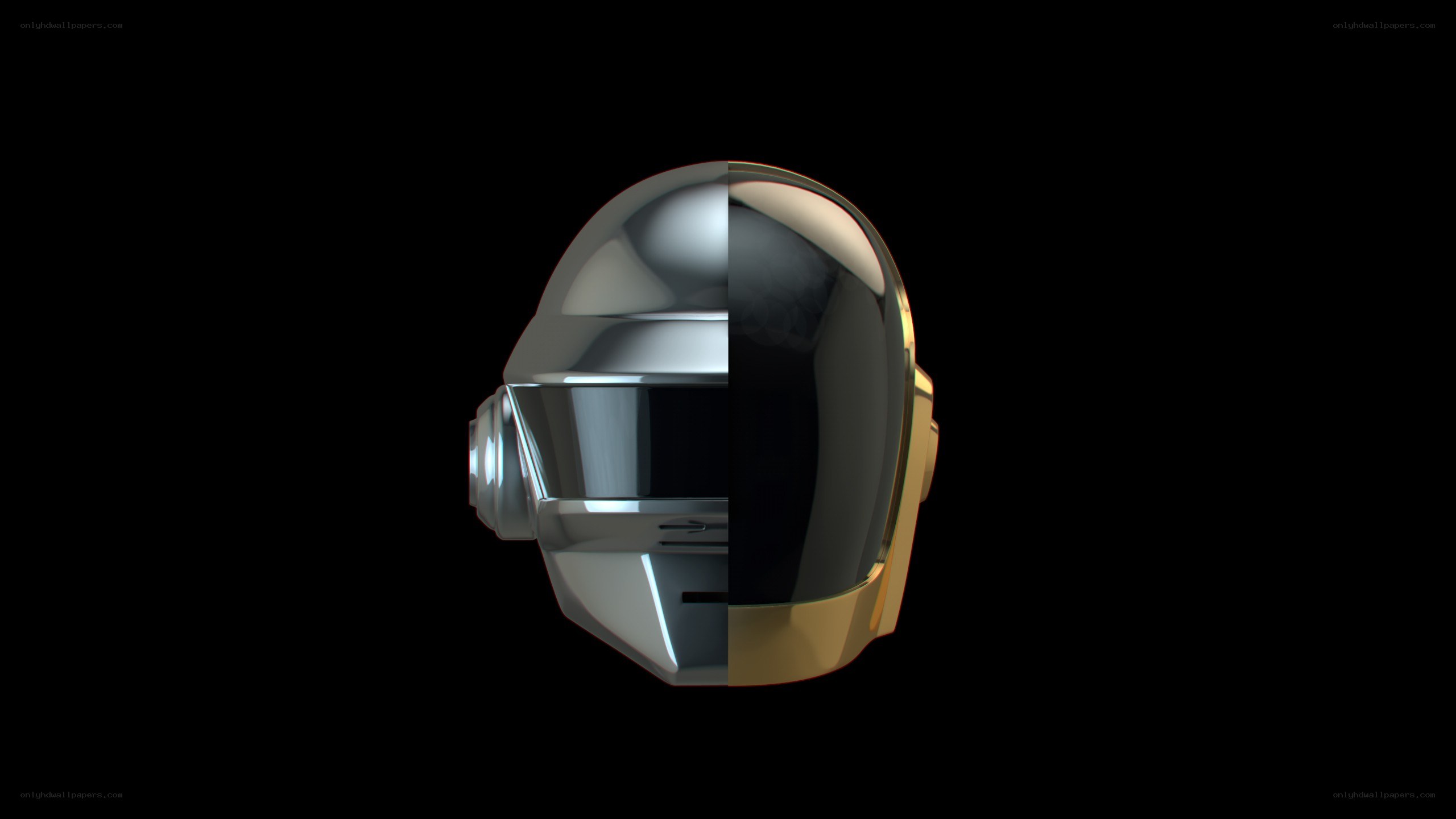 Daft Punk helmet split