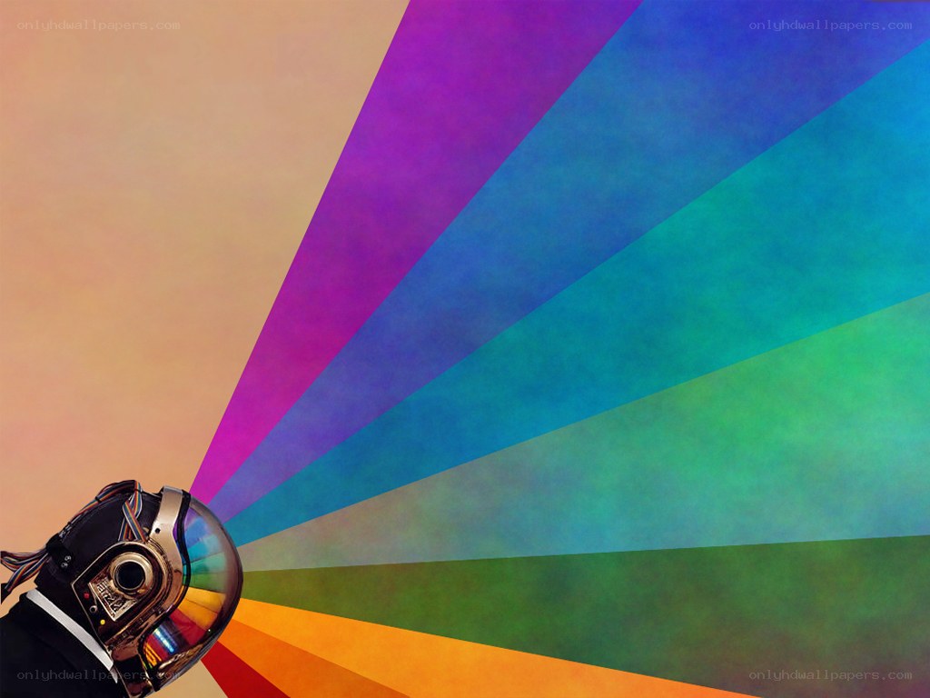 Daft Punk helmet with rainbow light