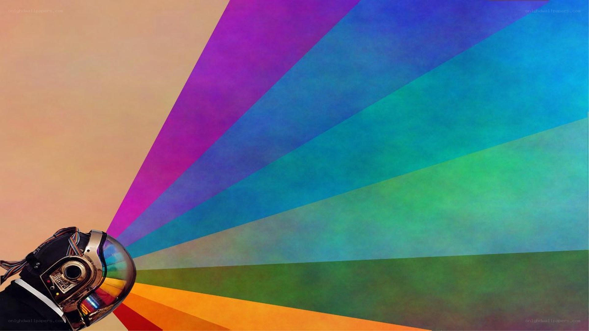 Daft Punk helmet with rainbow light
