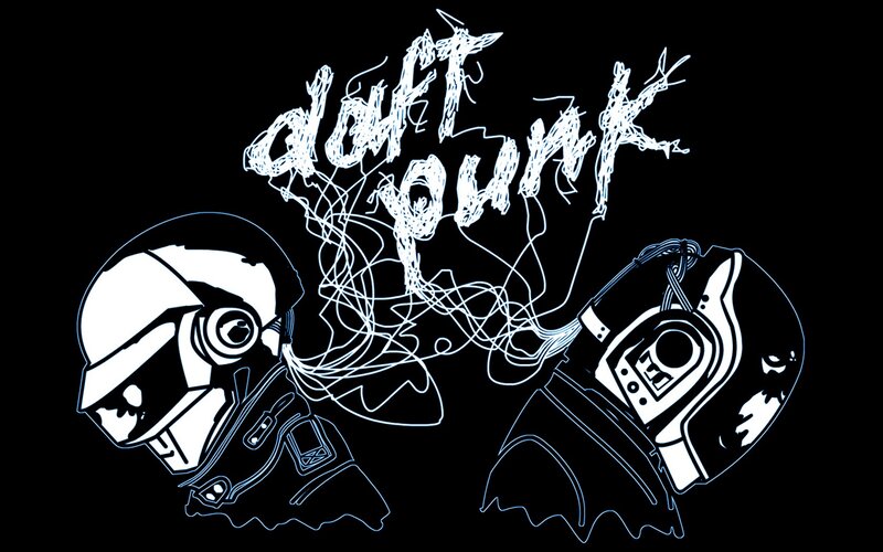 Daft Punk Helmets — Black, Dark, Digital Art