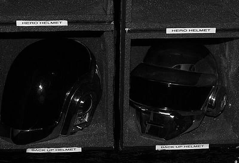 Daft Punk Helmets — Black, Dark, Photograph