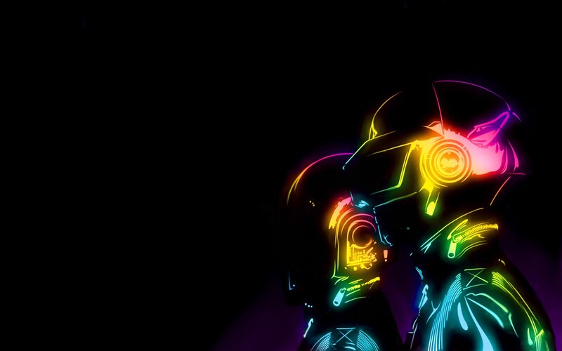 Daft Punk Helmets — Black, Dramatic, Night