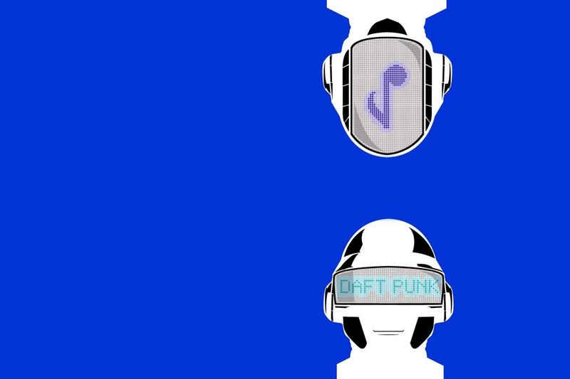 Daft Punk Helmets — Blue, Futuristic