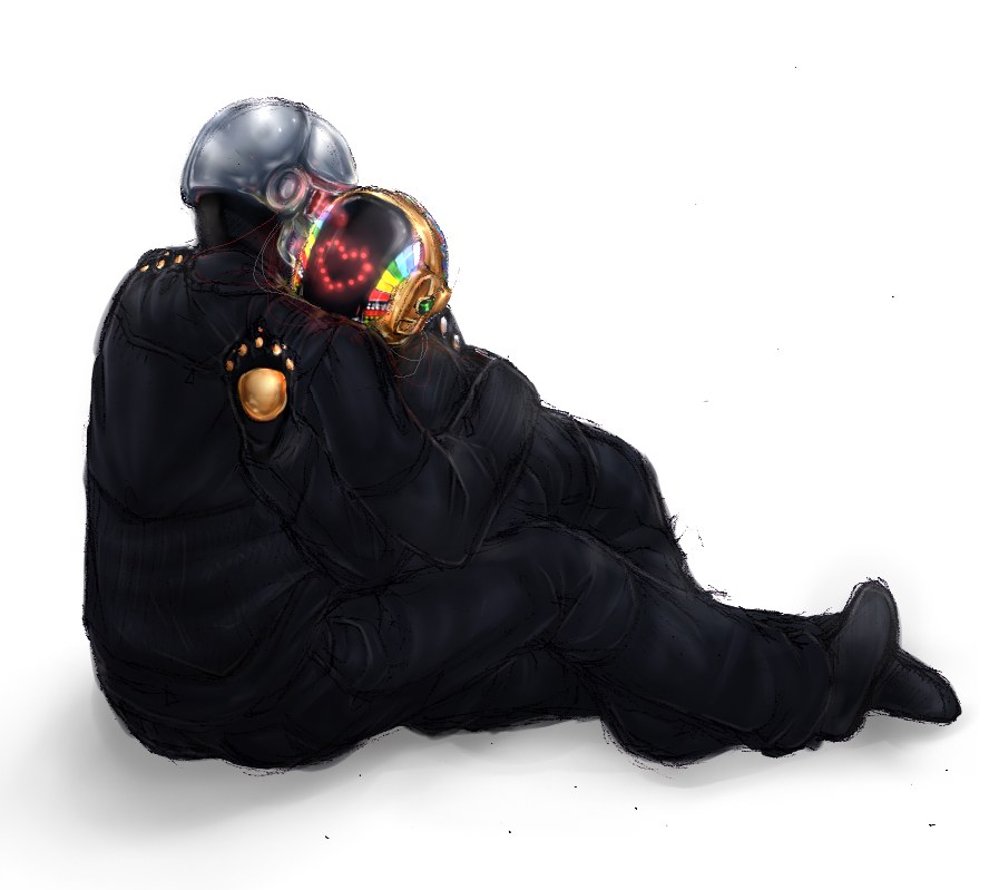 Daft Punk hugging