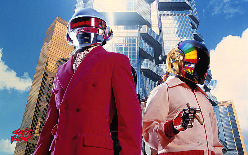 Daft Punk in a city