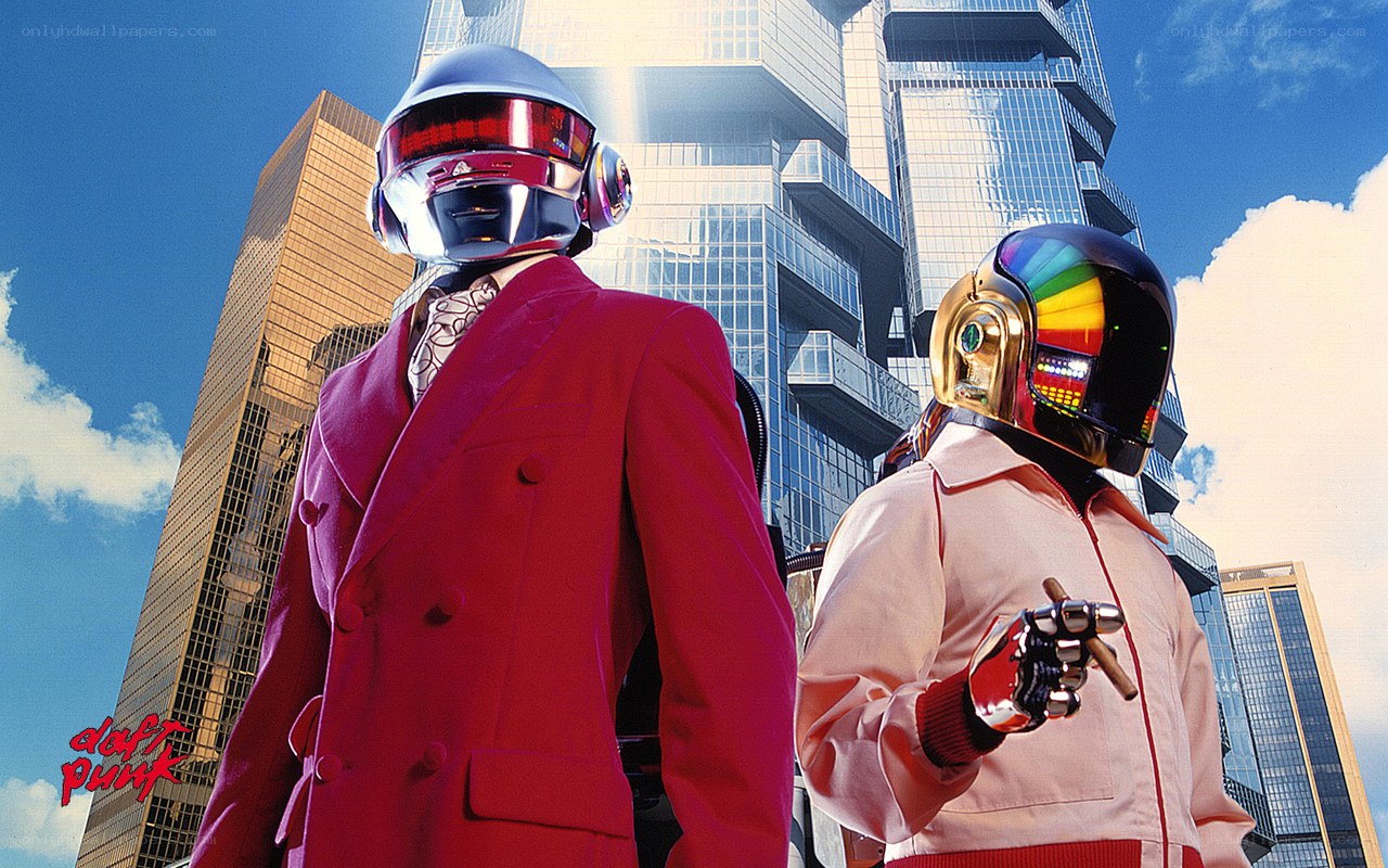 Daft Punk in a city