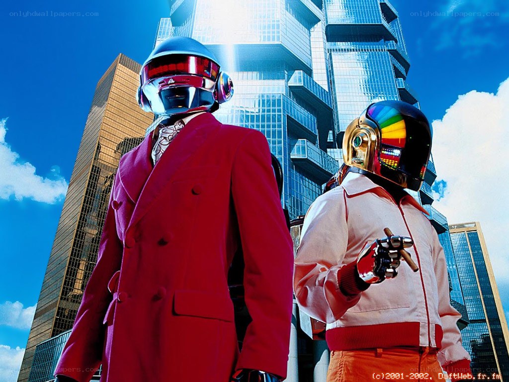 Daft Punk in a city