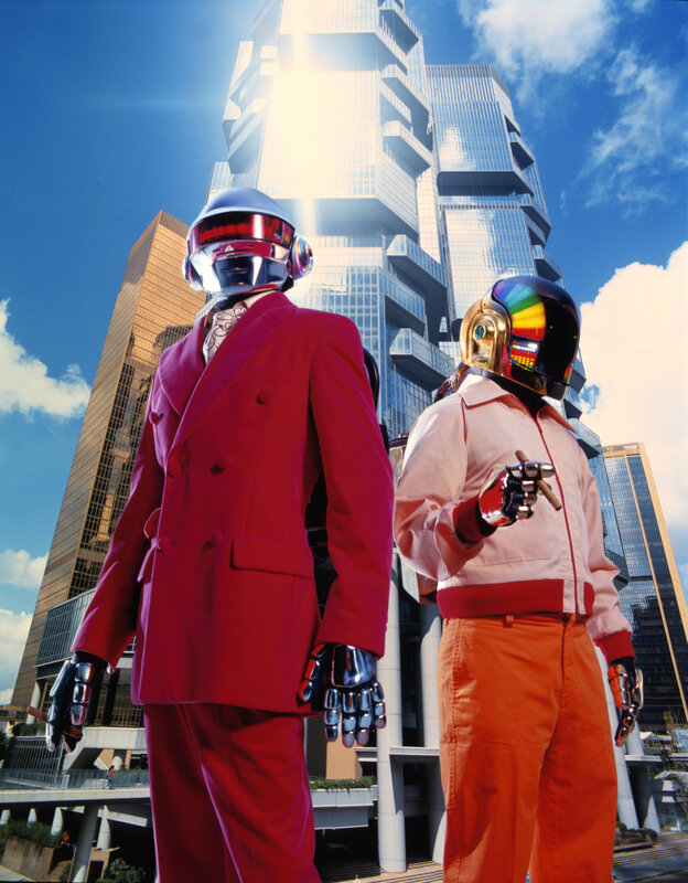 Daft Punk in futuristic city