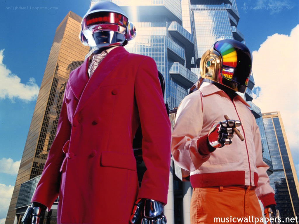 Daft Punk in futuristic city