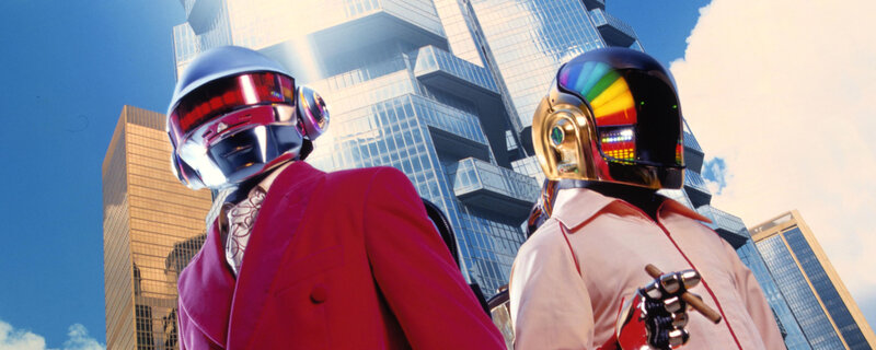 Daft Punk in futuristic city