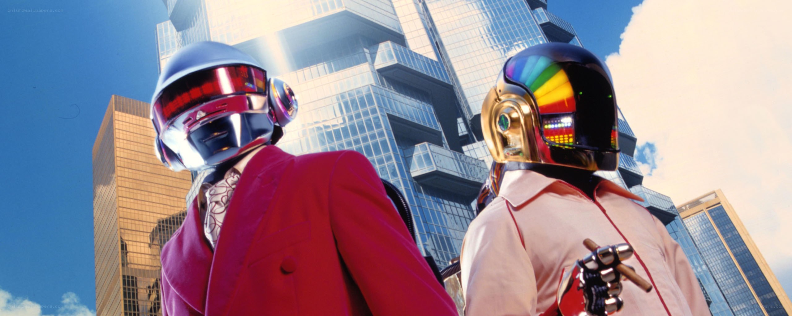 Daft Punk in futuristic city