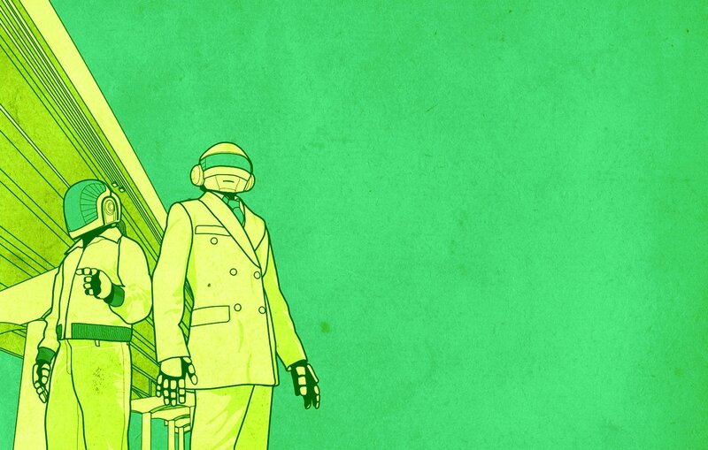 Daft Punk in green