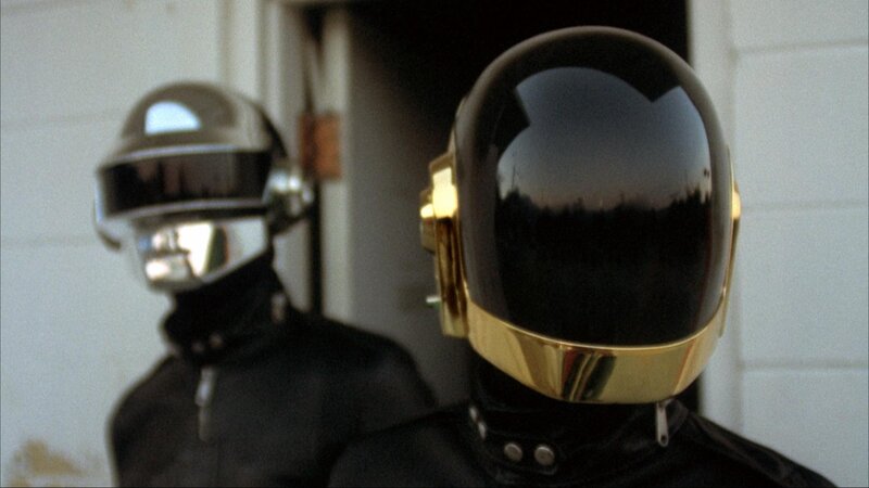 Daft Punk in helmets