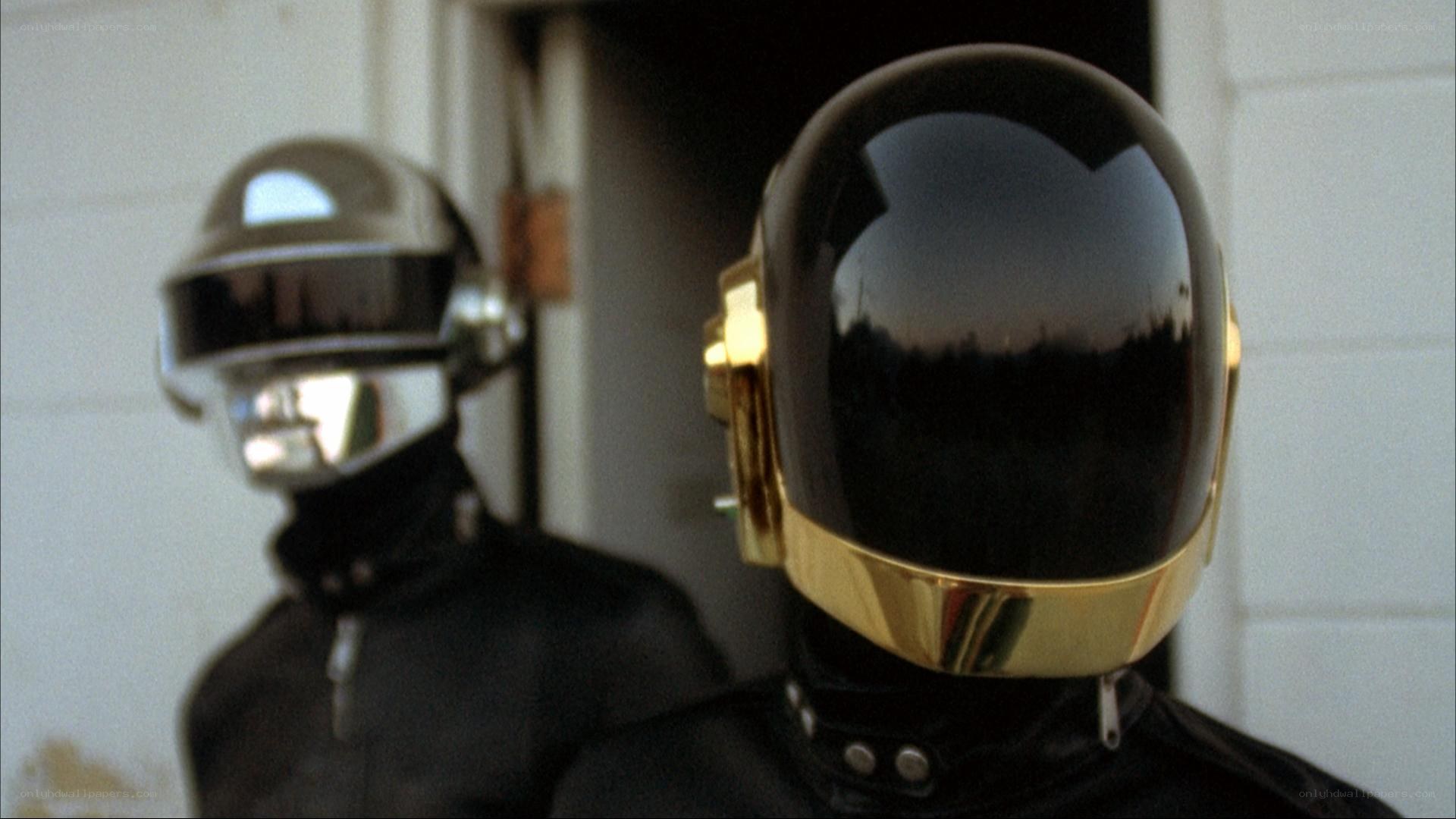 Daft Punk in helmets