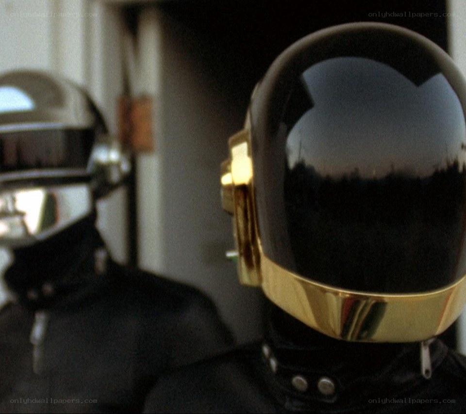 Daft Punk in helmets