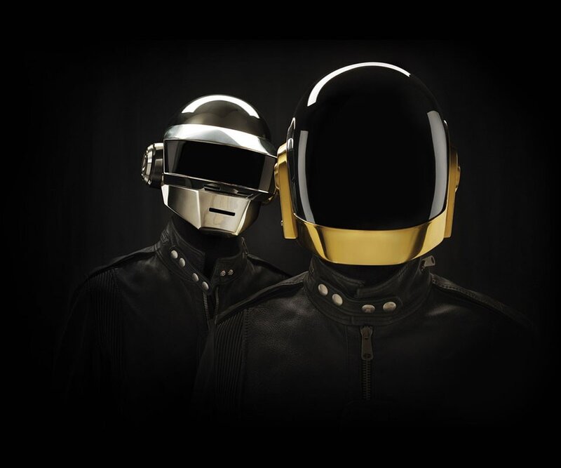Daft Punk in helmets