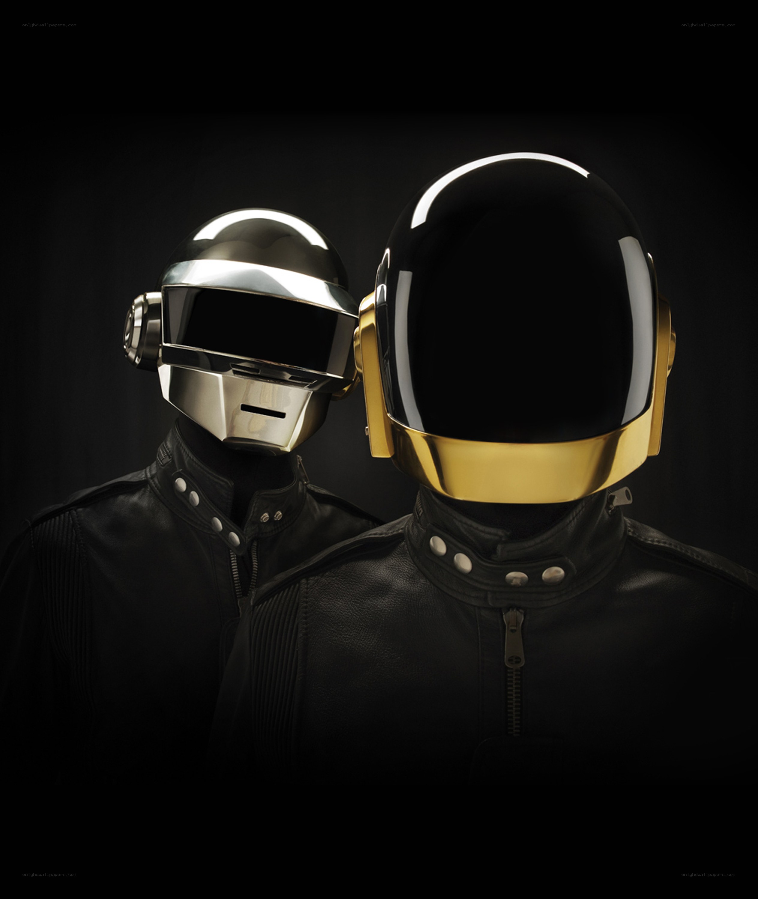 Daft Punk in helmets