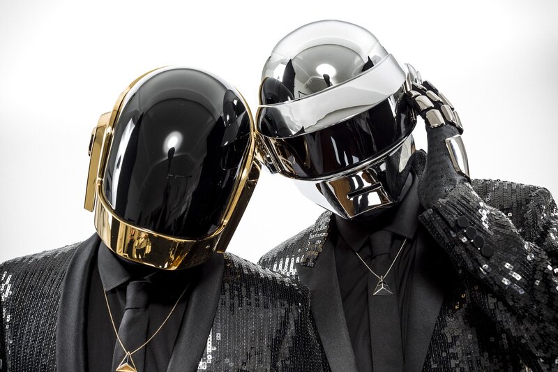 Daft Punk in helmets