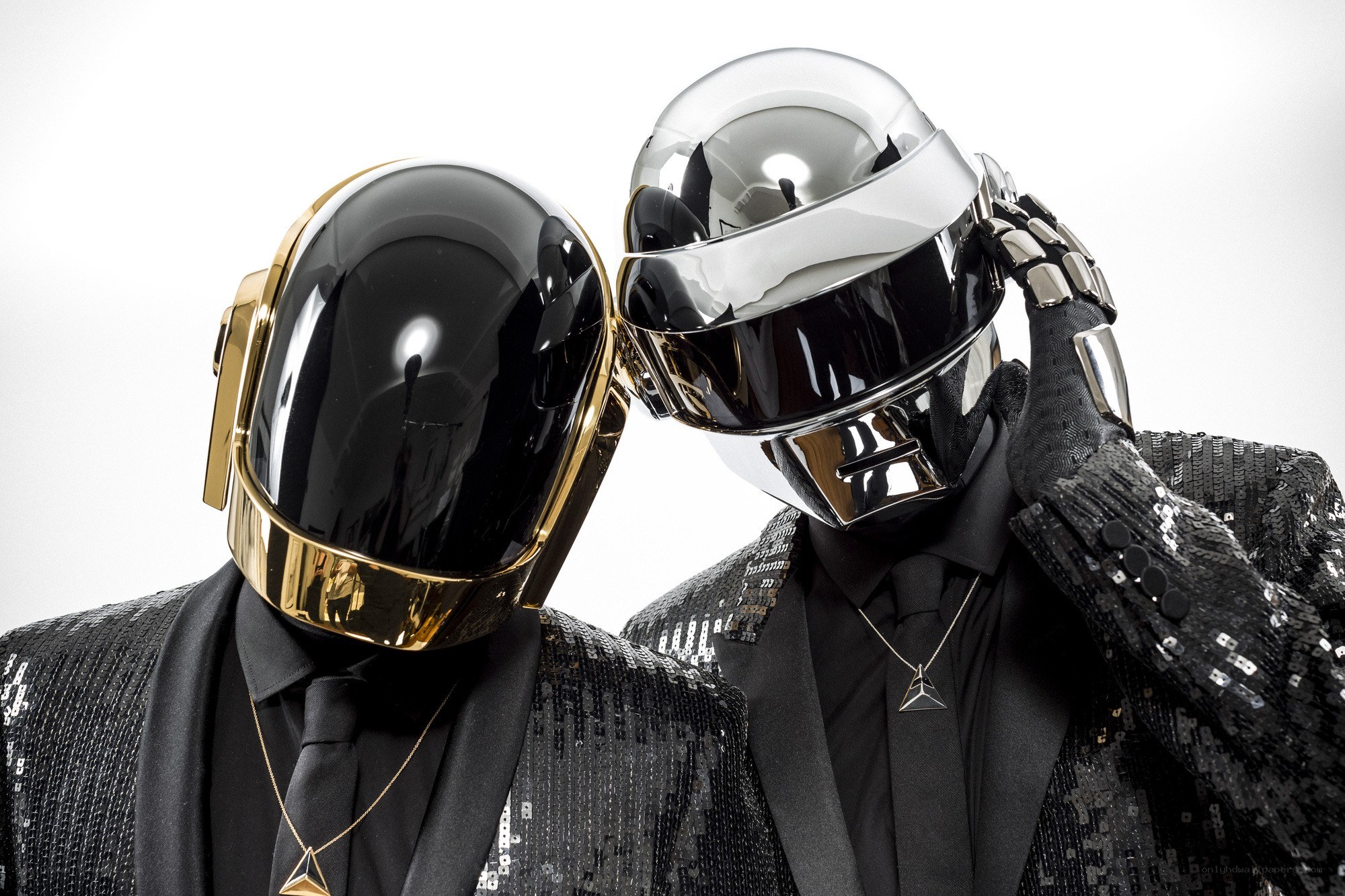 Daft Punk in helmets
