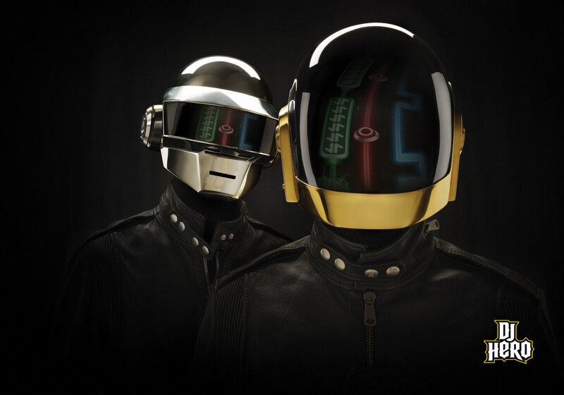 Daft Punk in helmets