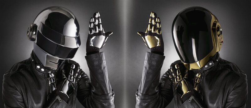 Daft Punk in helmets