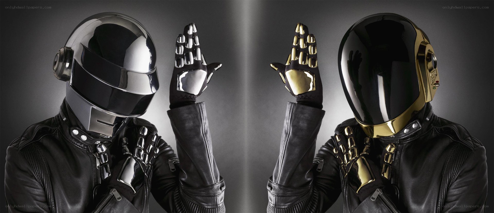Daft Punk in helmets