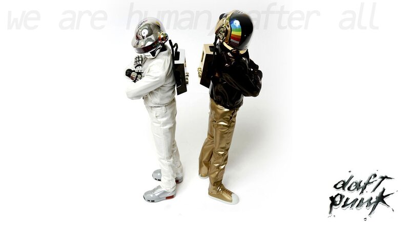 Daft Punk in iconic helmets