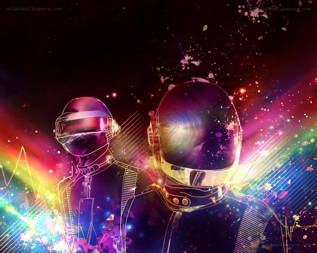 Daft Punk in neon light