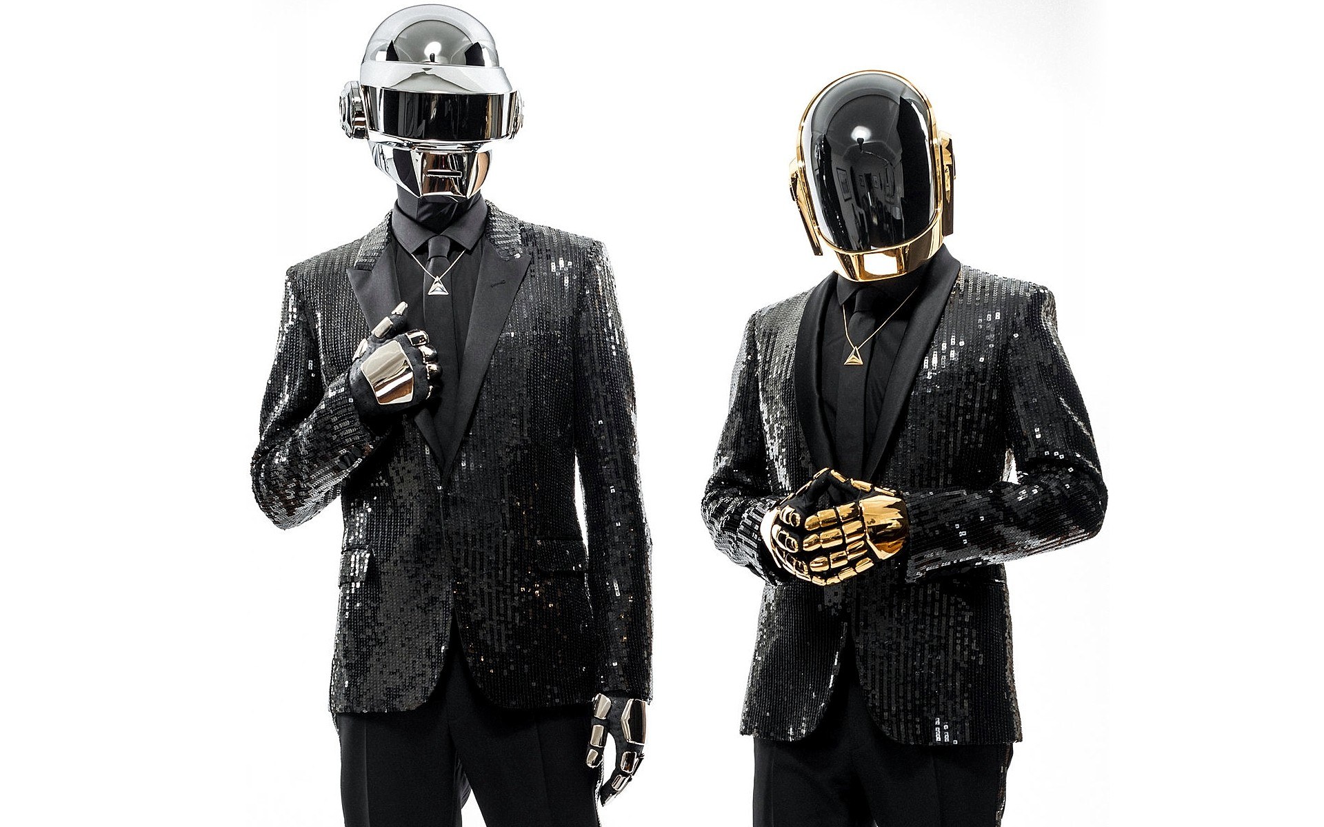 Daft Punk in sequined suits