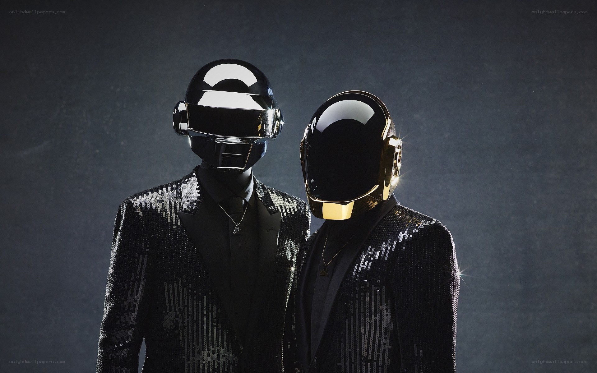 Daft Punk in sequined suits