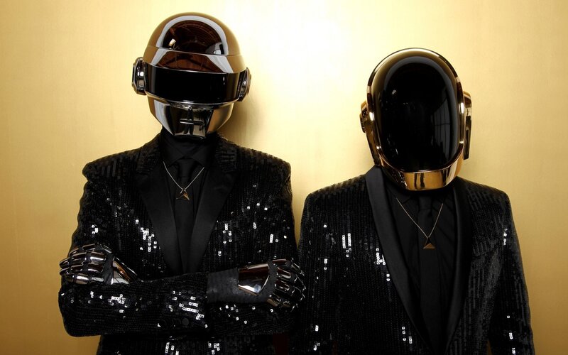 Daft Punk in sequined suits