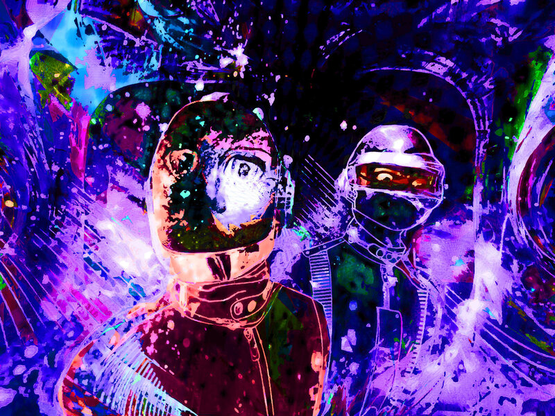 Daft Punk in vibrant art