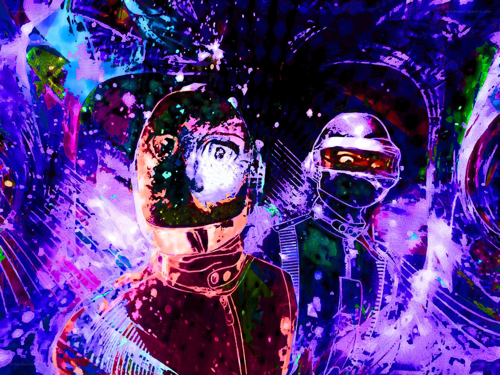 Daft Punk in vibrant art