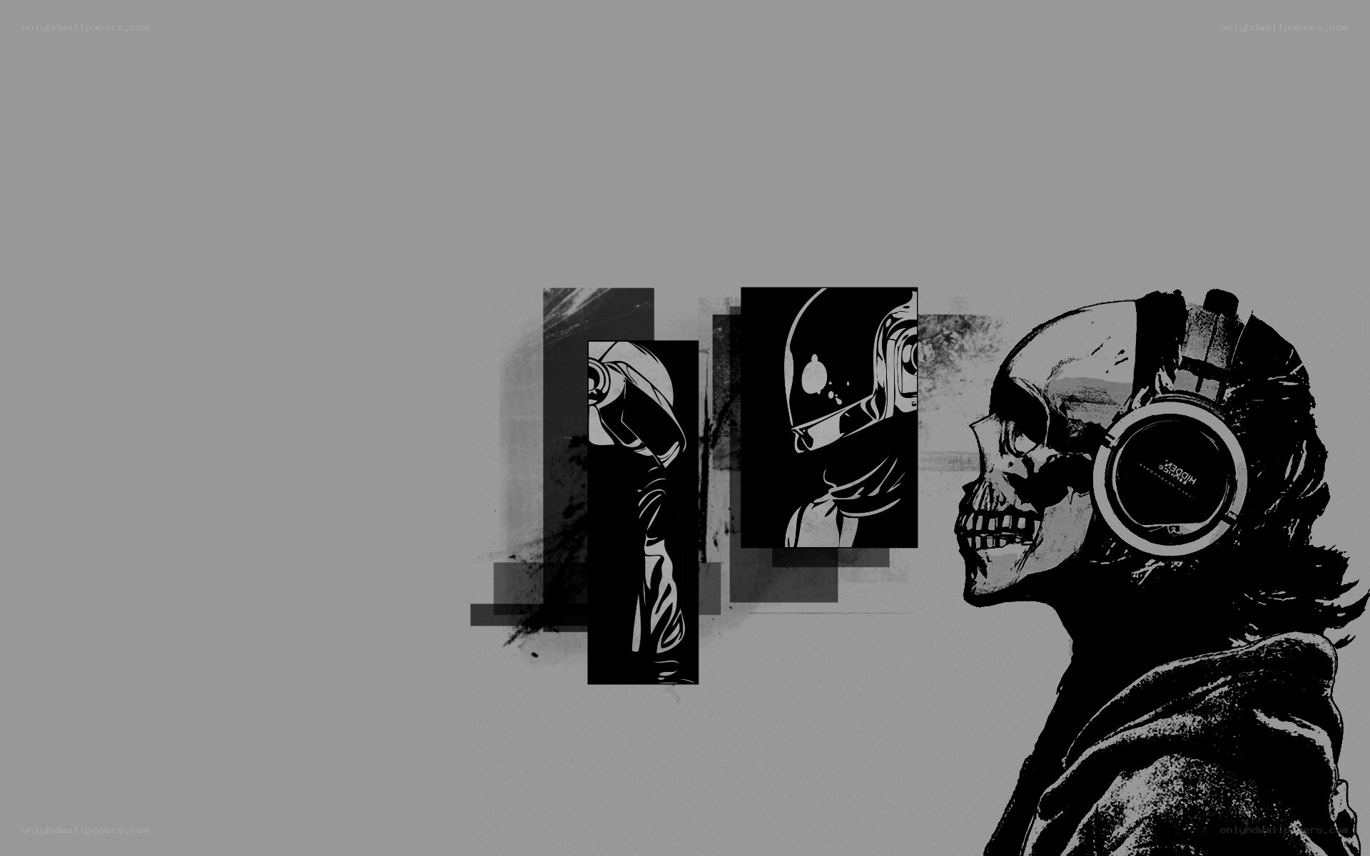 Daft Punk inspired skull art