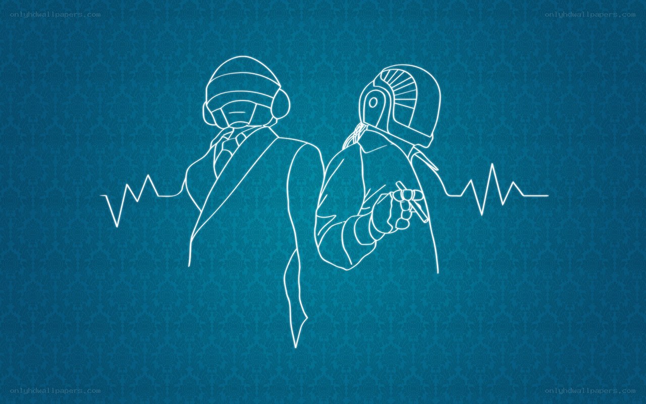 Daft Punk line art illustration