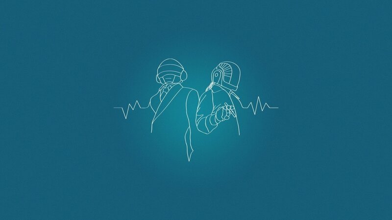 Daft Punk line art illustration