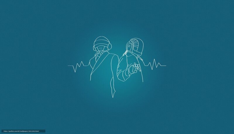 Daft Punk line art illustration