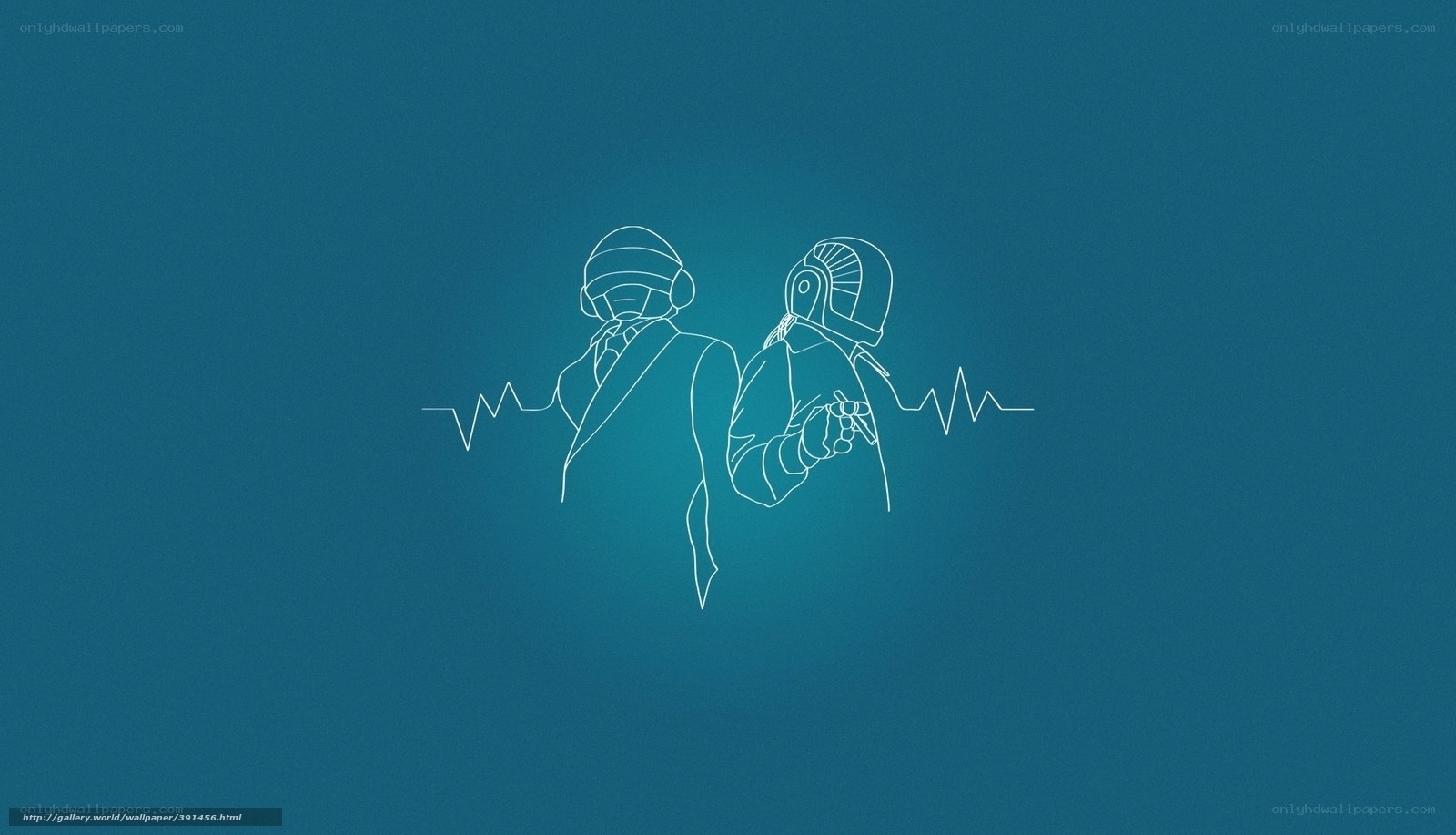 Daft Punk line art illustration