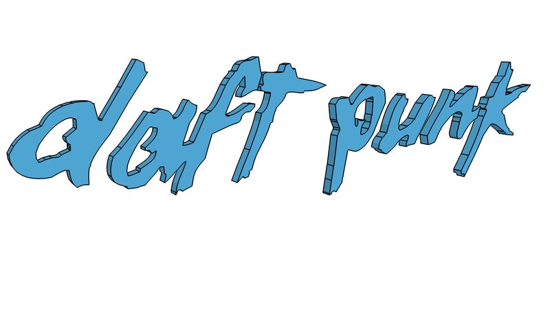 Daft Punk Logo — Blue