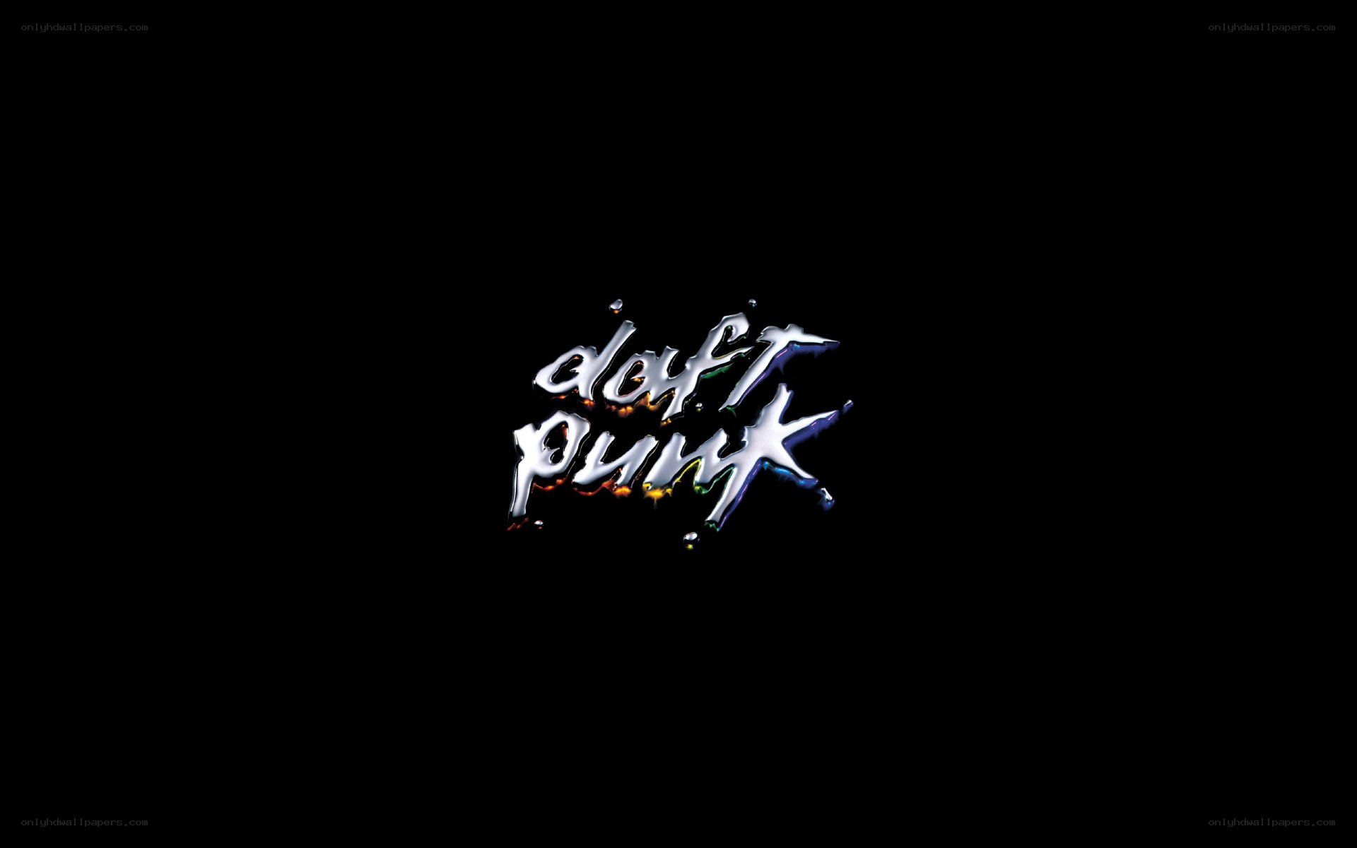 Daft Punk logo on black
