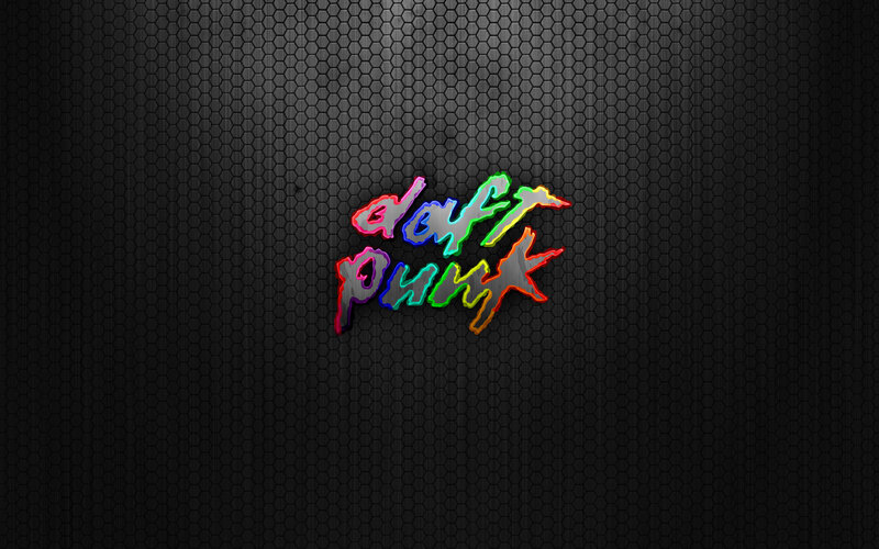 Daft Punk logo on textured background