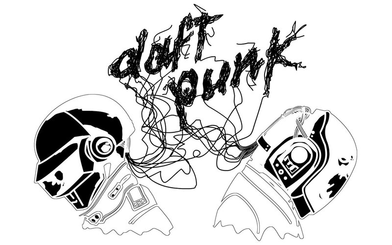 Daft Punk logo sketch