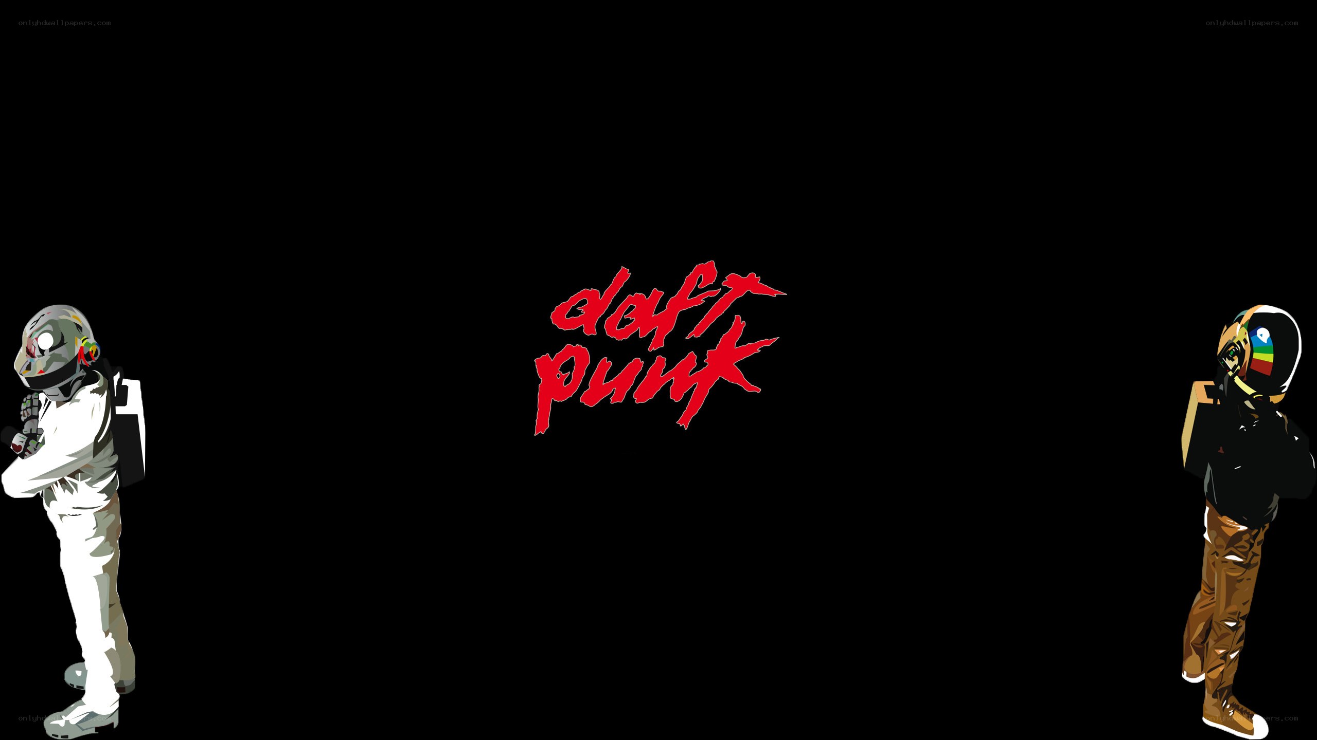 Daft Punk logo with figures