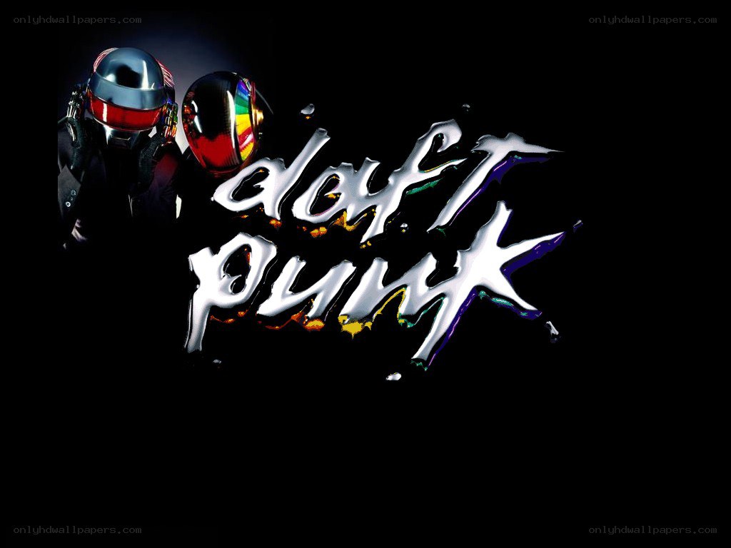 Daft Punk logo with helmets