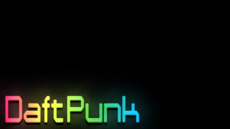 Daft Punk logo with rainbow gradient