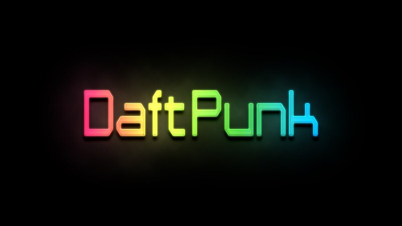 Daft Punk logo with rainbow gradient