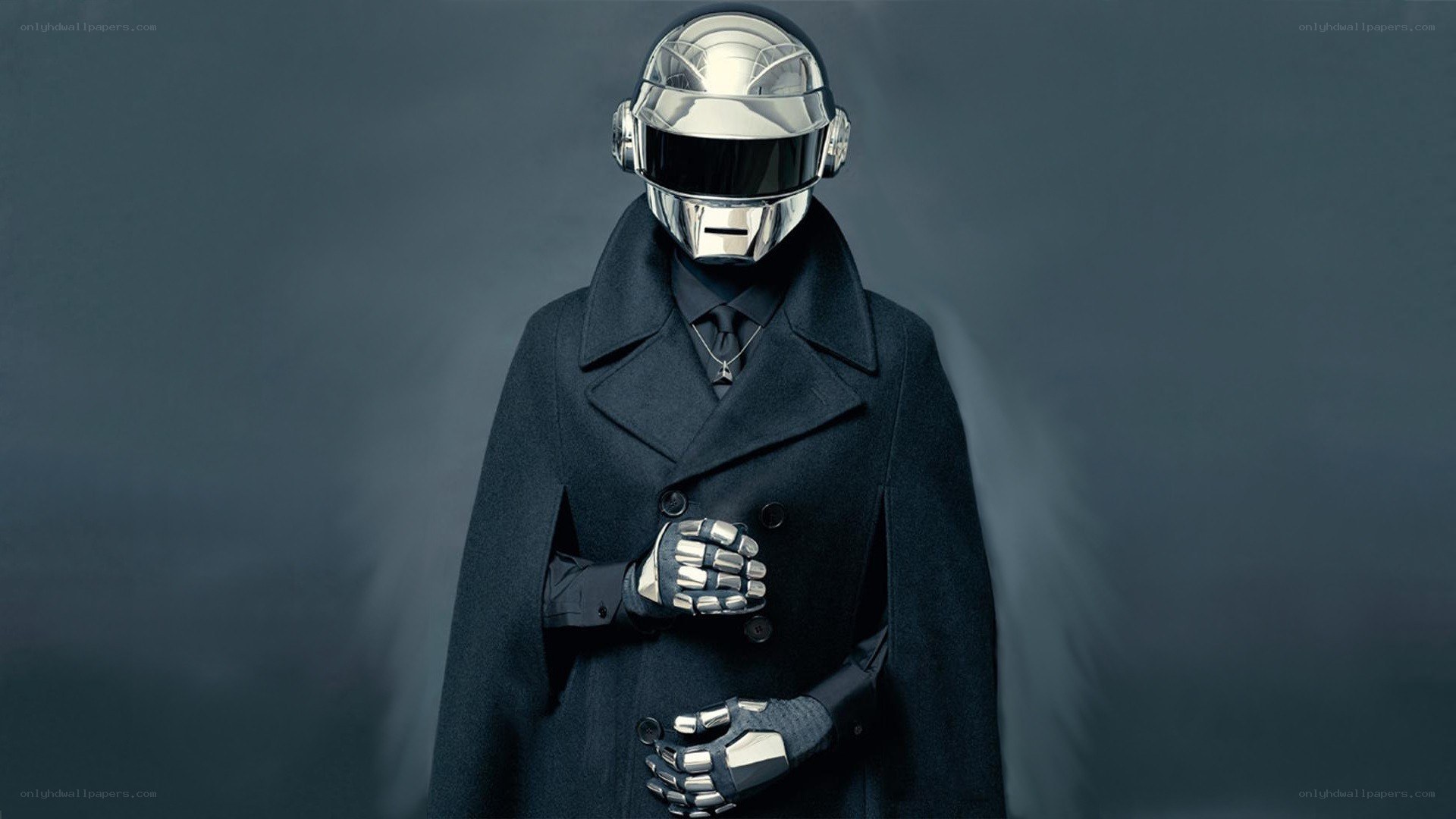 Daft Punk member in coat