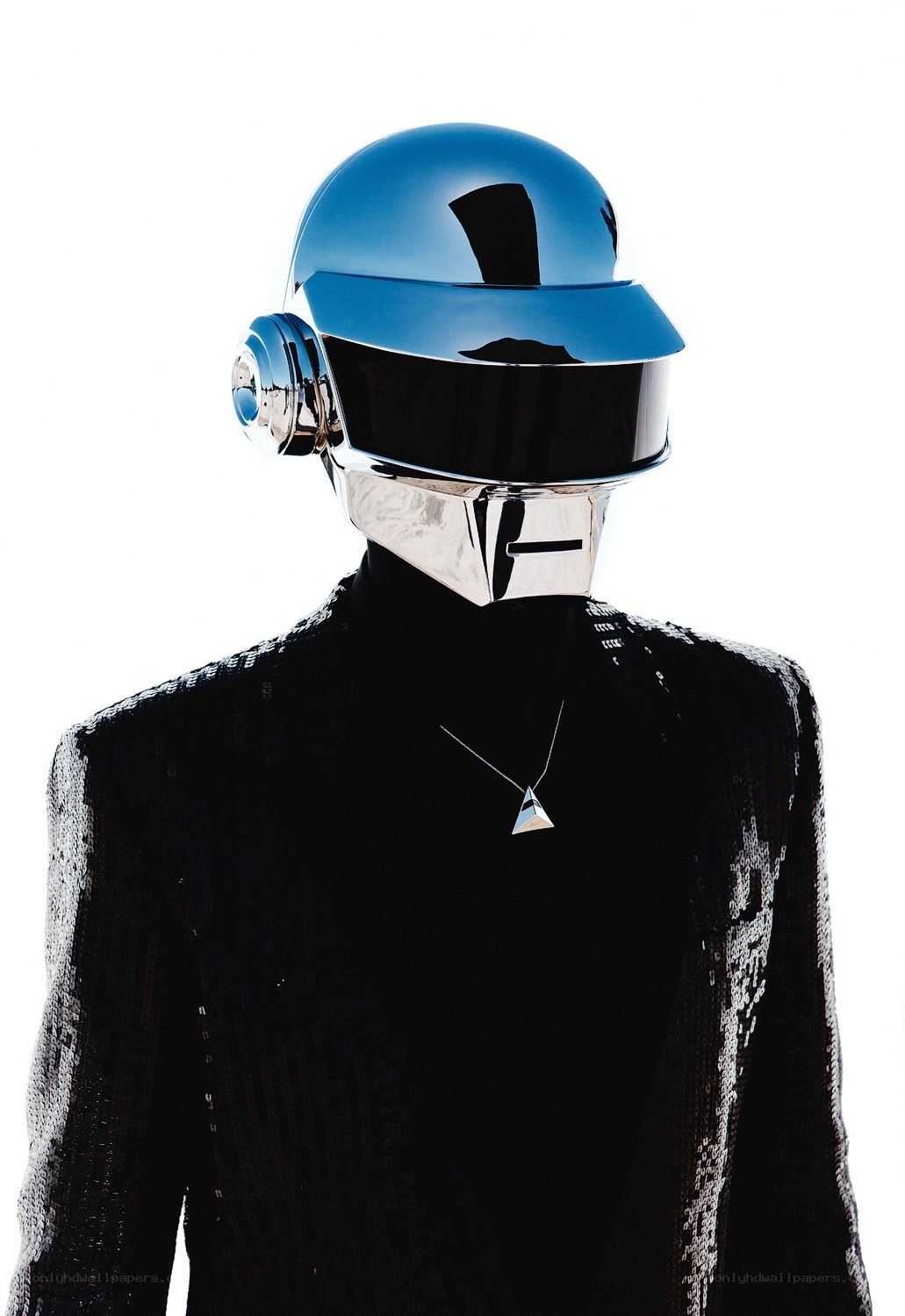 Daft Punk member in helmet