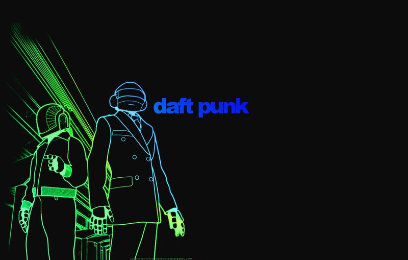Daft Punk neon art