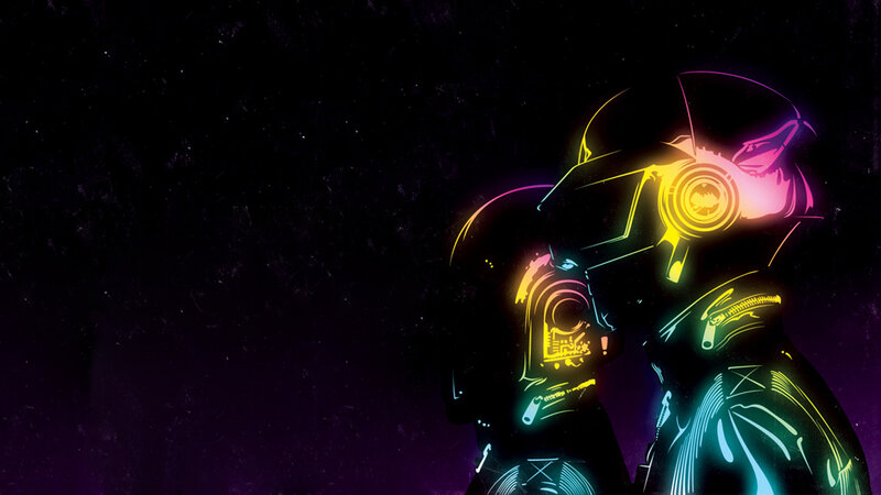 Daft Punk neon art